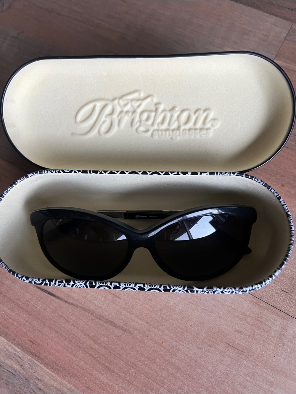 Brighton Black Cat-Eye Sunglasses